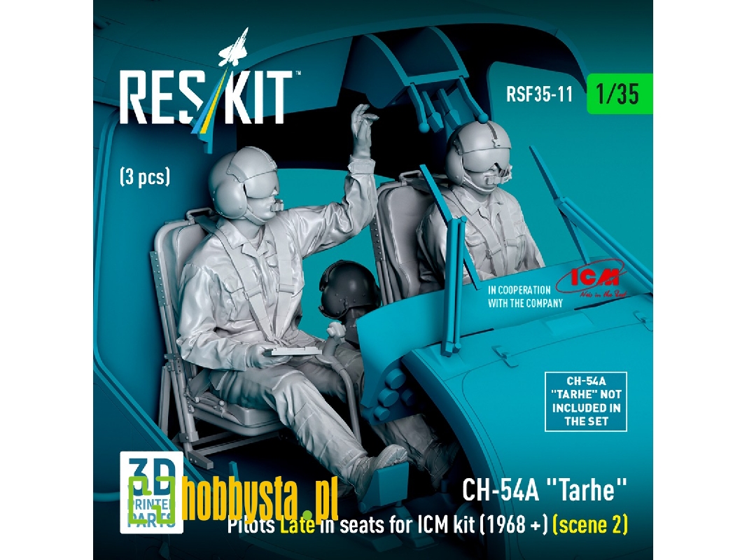 Ch-54a 'tarhe' Pilots Late In Seats For Icm Kit (1968+) (Scene 2) (3pcs) (3d Printed) - zdjęcie 1 Ch-54a 'tarhe' Pilots Late In Seats For Icm Kit (1968+) (Scene 2) (3pcs) (3d Printed) - zdjęcie 1