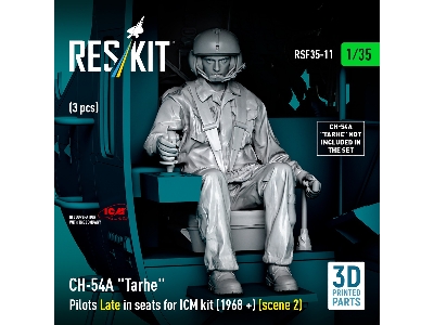Ch-54a 'tarhe' Pilots Late In Seats For Icm Kit (1968+) (Scene 2) (3pcs) (3d Printed) - zdjęcie 4