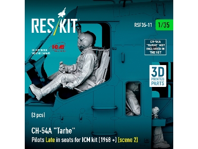 Ch-54a 'tarhe' Pilots Late In Seats For Icm Kit (1968+) (Scene 2) (3pcs) (3d Printed) - zdjęcie 5