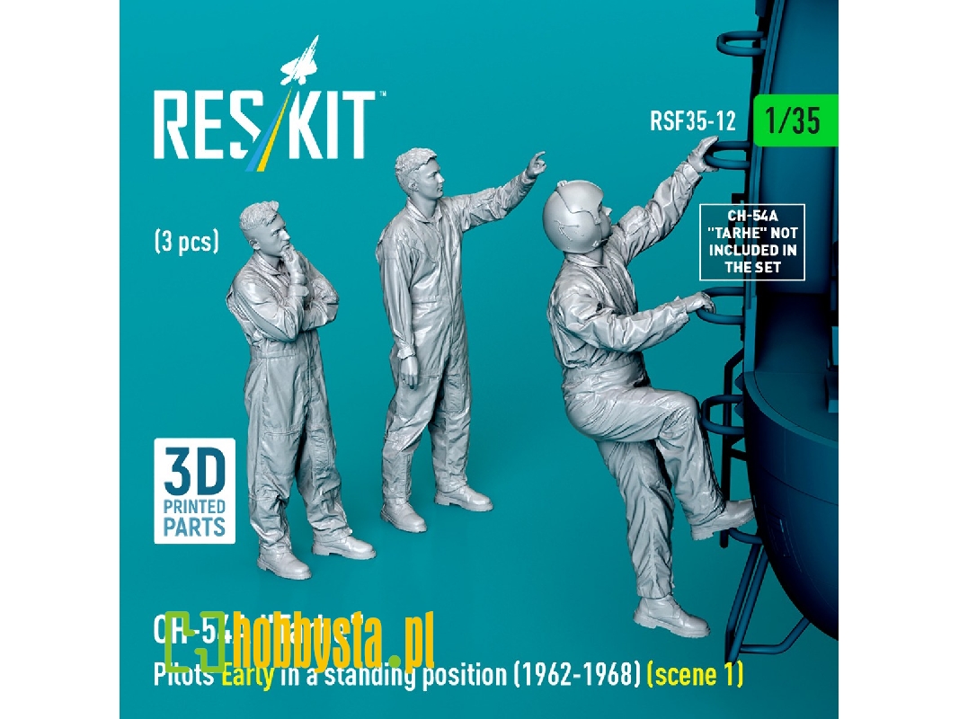 Ch-54a 'tarhe' Pilots Early In A Standing Position (1962-1968) (Scene 1) (3pcs) (3d Printed) - zdjęcie 1 Ch-54a 'tarhe' Pilots Early In A Standing Position (1962-1968) (Scene 1) (3pcs) (3d Printed) - zdjęcie 1