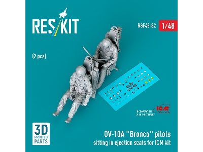 Ov-10a 'bronco' Pilots Sitting In Ejection Seats For Icm Kit (2pcs) (3d Printed) - zdjęcie 1