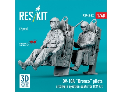 Ov-10a 'bronco' Pilots Sitting In Ejection Seats For Icm Kit (2pcs) (3d Printed) - zdjęcie 2