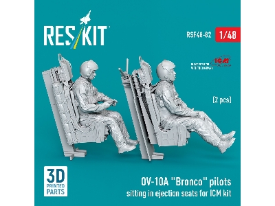 Ov-10a 'bronco' Pilots Sitting In Ejection Seats For Icm Kit (2pcs) (3d Printed) - zdjęcie 3