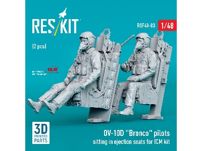 Ov-10d 'bronco' Pilots Sitting In Ejection Seats For Icm Kit (2pcs) (3d Printed) - zdjęcie 2