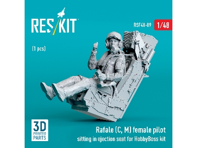 Rafale (C, M) Female Pilot Sitting In Ejection Seat For Hobbyboss Kit (1pc) (3d Printed) - zdjęcie 2