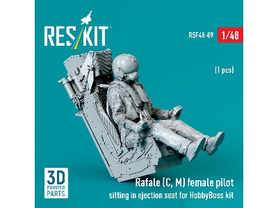 Rafale (C, M) Female Pilot Sitting In Ejection Seat For Hobbyboss Kit (1pc) (3d Printed) - zdjęcie 3