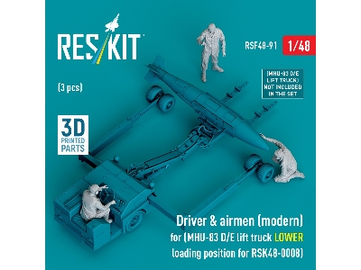 Driver & Airmen (Modern) (3pcs) (Mhu-83 D/E Lift Truck Lower Loading Position For Rsk48-0008) (3d Printed) - zdjęcie 1