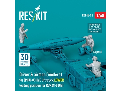 Driver & Airmen (Modern) (3pcs) (Mhu-83 D/E Lift Truck Lower Loading Position For Rsk48-0008) (3d Printed) - zdjęcie 2