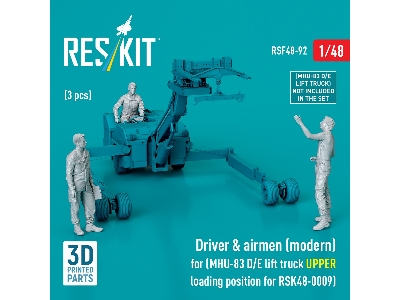 Driver & Airmen (Modern) (3pcs) (Mhu-83 D/E Lift Truck Upper Loading Position For Rsk48-0009) (3d Printed) - zdjęcie 1