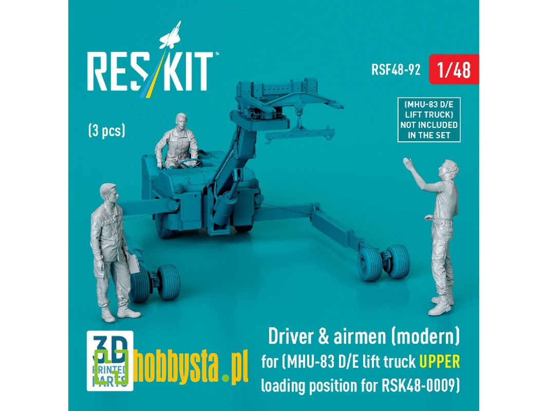 Driver & Airmen (Modern) (3pcs) (Mhu-83 D/E Lift Truck Upper Loading Position For Rsk48-0009) (3d Printed) - zdjęcie 1 Driver & Airmen (Modern) (3pcs) (Mhu-83 D/E Lift Truck Upper Loading Position For Rsk48-0009) (3d Printed) - zdjęcie 1
