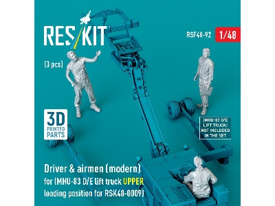 Driver & Airmen (Modern) (3pcs) (Mhu-83 D/E Lift Truck Upper Loading Position For Rsk48-0009) (3d Printed) - zdjęcie 2
