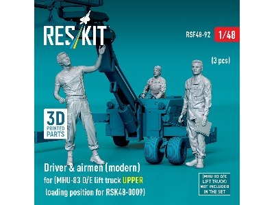 Driver & Airmen (Modern) (3pcs) (Mhu-83 D/E Lift Truck Upper Loading Position For Rsk48-0009) (3d Printed) - zdjęcie 3