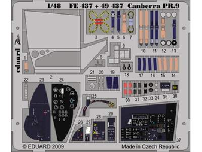  Canberra PR.9 S. A. 1/48 - Airfix - blaszki - zdjęcie 1