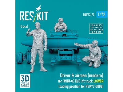 Driver & Airmen (Modern) (3pcs) (Mhu-83 D/E Lift Truck Lower Loading Position For Rsk72-0008) (3d Printed) - zdjęcie 1