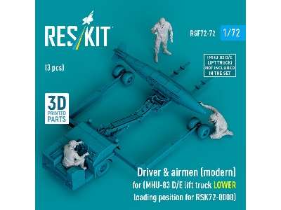 Driver & Airmen (Modern) (3pcs) (Mhu-83 D/E Lift Truck Lower Loading Position For Rsk72-0008) (3d Printed) - zdjęcie 3