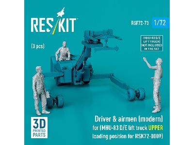 Driver & Airmen (Modern) (3pcs) (Mhu-83 D/E Lift Truck Upper Loading Position For Rsk72-0009) (3d Printed) - zdjęcie 1