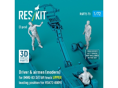 Driver & Airmen (Modern) (3pcs) (Mhu-83 D/E Lift Truck Upper Loading Position For Rsk72-0009) (3d Printed) - zdjęcie 2