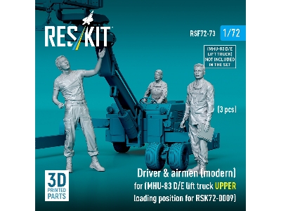 Driver & Airmen (Modern) (3pcs) (Mhu-83 D/E Lift Truck Upper Loading Position For Rsk72-0009) (3d Printed) - zdjęcie 3