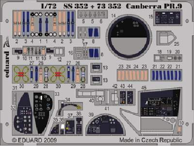  Canberra PR.9 S. A. 1/72 - Airfix - blaszki - zdjęcie 1