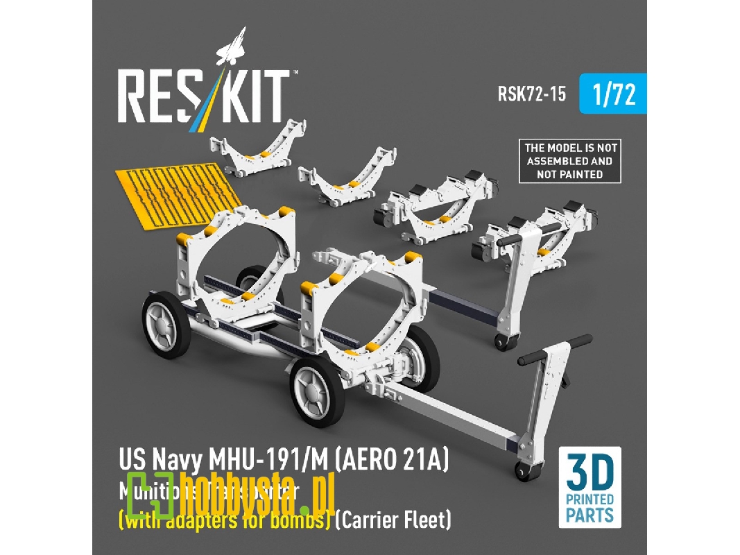 Us Navy Mhu-191/M (Aero 21a) Munitions Transporter (With Adapters For Bombs) (Carrier Fleet, C-130) (3d Printed Model Kit) - zdj Us Navy Mhu-191/M (Aero 21a) Munitions Transporter (With Adapters For Bombs) (Carrier Fleet, C-130) (3d Printed Model Kit) - zdj