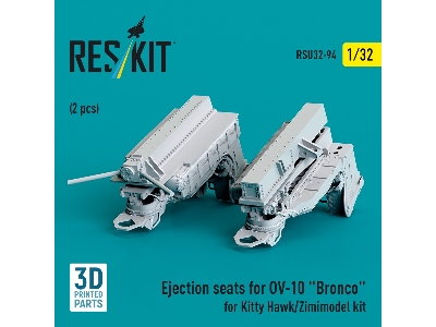 Ejection Seats For Ov-10 'bronco' (2pcs) For Kitty Hawk/Zimimodel Kit (3d Printed) - zdjęcie 3