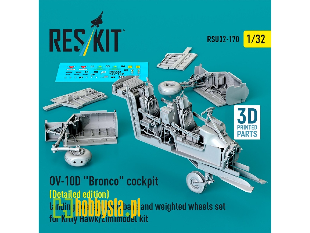 Ov-10d 'bronco' Cockpit (Detailed Edition) Landing Gears, Wheel Bays And Weighted Wheels Set For Kitty Hawk/Zimimodel Kit (3d Pr Ov-10d 'bronco' Cockpit (Detailed Edition) Landing Gears, Wheel Bays And Weighted Wheels Set For Kitty Hawk/Zimimodel Kit (3d Pr