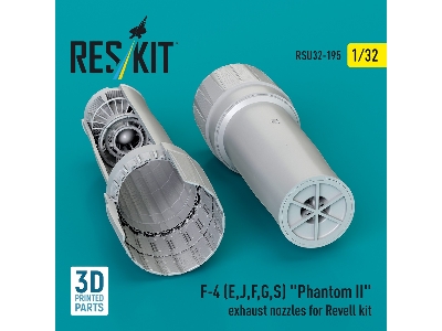 F-4 (E, J, F, G, S) 'phantom Ii' Exhaust Nozzles For Revell Kit (3d Printed) - zdjęcie 1