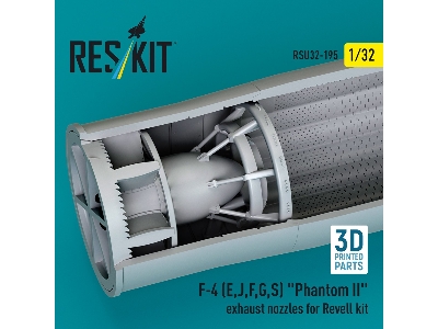 F-4 (E, J, F, G, S) 'phantom Ii' Exhaust Nozzles For Revell Kit (3d Printed) - zdjęcie 3