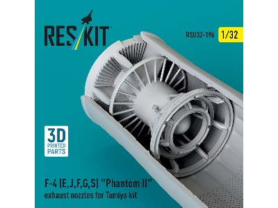 F-4 (E, J, F, G, S) 'phantom Ii' Exhaust Nozzles For Tamiya Kit (3d Printed) - zdjęcie 1