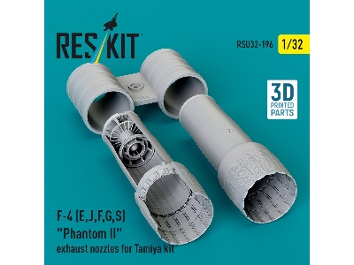 F-4 (E, J, F, G, S) 'phantom Ii' Exhaust Nozzles For Tamiya Kit (3d Printed) - zdjęcie 2