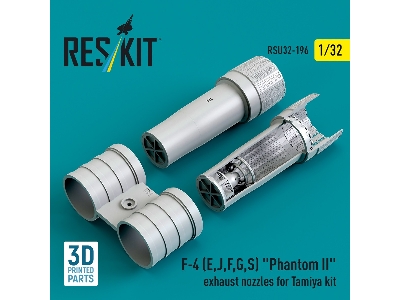 F-4 (E, J, F, G, S) 'phantom Ii' Exhaust Nozzles For Tamiya Kit (3d Printed) - zdjęcie 3