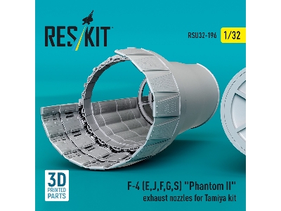 F-4 (E, J, F, G, S) 'phantom Ii' Exhaust Nozzles For Tamiya Kit (3d Printed) - zdjęcie 4