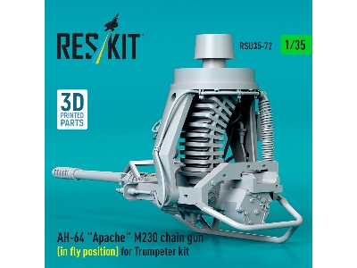 Ah-64 'apache' M230 Chain Gun (In Fly Position) For Trumpeter Kit (3d Printed) - zdjęcie 3