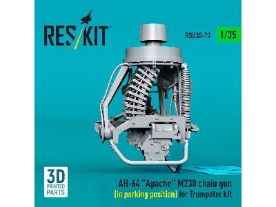 Ah-64 'apache' M230 Chain Gun (In Parking Position) For Trumpeter Kit (3d Printed) - zdjęcie 3