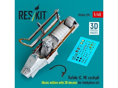 Rafale (C, M) Cockpit (Basic Edition With 3d Decals) For Hobbyboss Kit (3d Printed) - zdjęcie 1