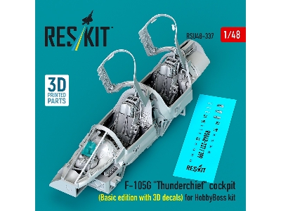 F-105g 'thunderchief' Cockpit (Basic Edition With 3d Decals) For Hobbyboss Kit (3d Printed) - zdjęcie 1