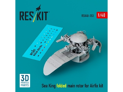 Sea King Folded Main Rotor For Airfix Kit (3d Printed) - zdjęcie 1