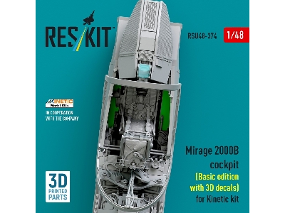 Mirage 2000b Cockpit (Basic Edition With 3d Decals) For Kinetic Kit (3d Printed) - zdjęcie 3