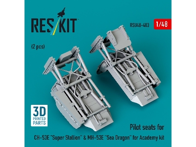 Pilot Seats For Ch-53e 'super Stallion' & Mh-53e 'sea Dragon' For Academy Kit (2pcs) (3d Printed) - zdjęcie 1