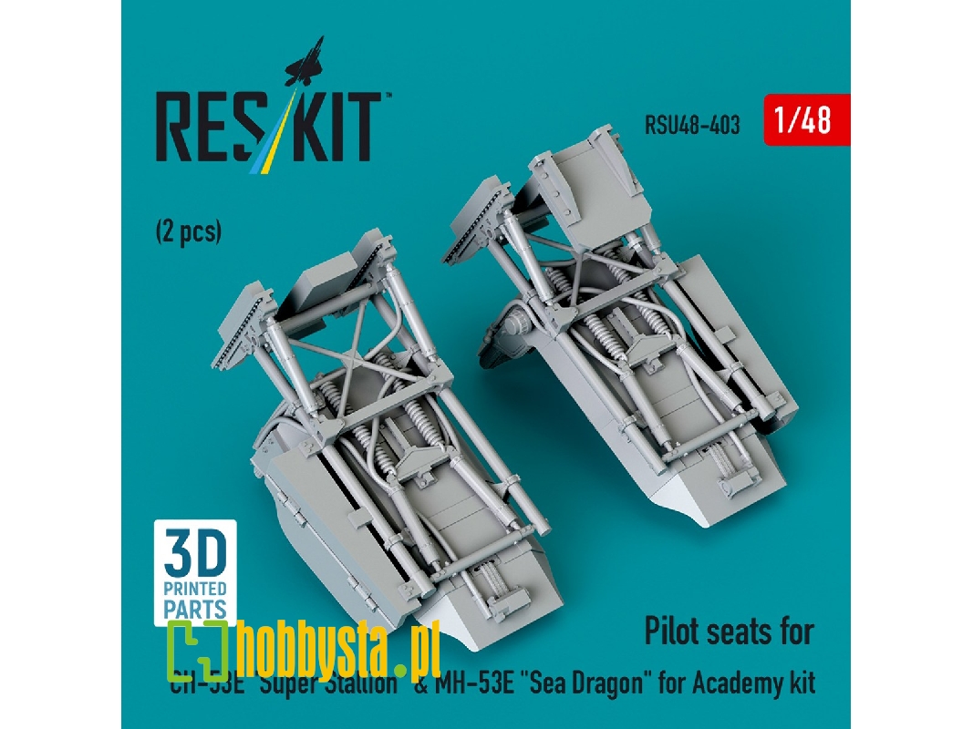 Pilot Seats For Ch-53e 'super Stallion' & Mh-53e 'sea Dragon' For Academy Kit (2pcs) (3d Printed) - zdjęcie 1 Pilot Seats For Ch-53e 'super Stallion' & Mh-53e 'sea Dragon' For Academy Kit (2pcs) (3d Printed) - zdjęcie 1