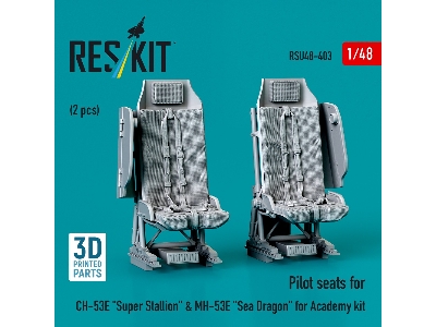 Pilot Seats For Ch-53e 'super Stallion' & Mh-53e 'sea Dragon' For Academy Kit (2pcs) (3d Printed) - zdjęcie 3