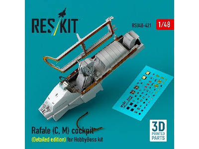 Rafale (C, M) Cockpit (Detailed Edition) For Hobbyboss Kit (3d Printed) - zdjęcie 1