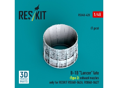 B-1b 'lancer' Exhaust Nozzle (Late - Type 2) (1pc) Only For Reskit Rsu48-0426, Rsu48-0427 (3d Printed) - zdjęcie 1