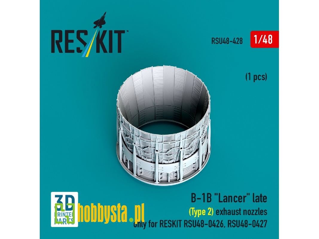 B-1b 'lancer' Exhaust Nozzle (Late - Type 2) (1pc) Only For Reskit Rsu48-0426, Rsu48-0427 (3d Printed) - zdjęcie 1 B-1b 'lancer' Exhaust Nozzle (Late - Type 2) (1pc) Only For Reskit Rsu48-0426, Rsu48-0427 (3d Printed) - zdjęcie 1