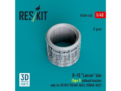 B-1b 'lancer' Exhaust Nozzle (Late - Type 2) (1pc) Only For Reskit Rsu48-0426, Rsu48-0427 (3d Printed) - zdjęcie 2