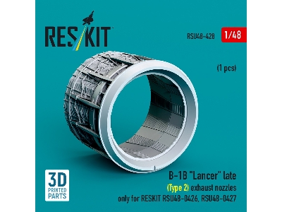 B-1b 'lancer' Exhaust Nozzle (Late - Type 2) (1pc) Only For Reskit Rsu48-0426, Rsu48-0427 (3d Printed) - zdjęcie 3
