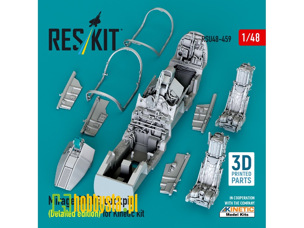 Mirage 2000b Cockpit (Detailed Edition) For Kinetic Kit (3d Printed) - zdjęcie 1 Mirage 2000b Cockpit (Detailed Edition) For Kinetic Kit (3d Printed) - zdjęcie 1