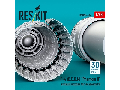 F-4 (B, C, D, N) 'phantom Ii' Exhaust Nozzles For Academy Kit (3d Printed) - zdjęcie 1