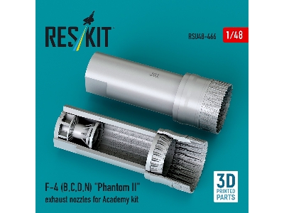 F-4 (B, C, D, N) 'phantom Ii' Exhaust Nozzles For Academy Kit (3d Printed) - zdjęcie 2