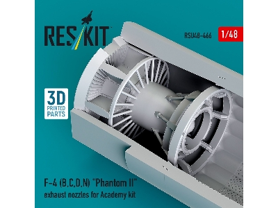 F-4 (B, C, D, N) 'phantom Ii' Exhaust Nozzles For Academy Kit (3d Printed) - zdjęcie 3